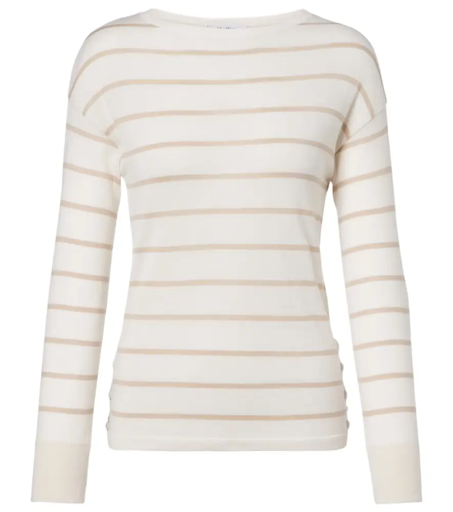 Max Mara Striped cashmere and silk sweater