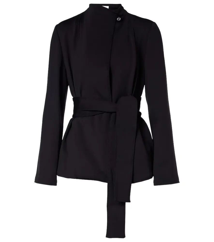 Max Mara Talamo belted jersey blazer