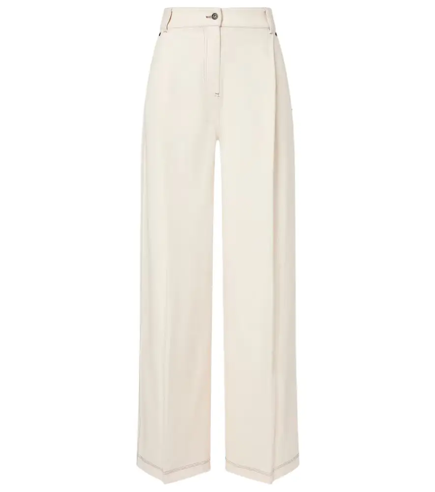 Max Mara Pleated wide-leg jeans