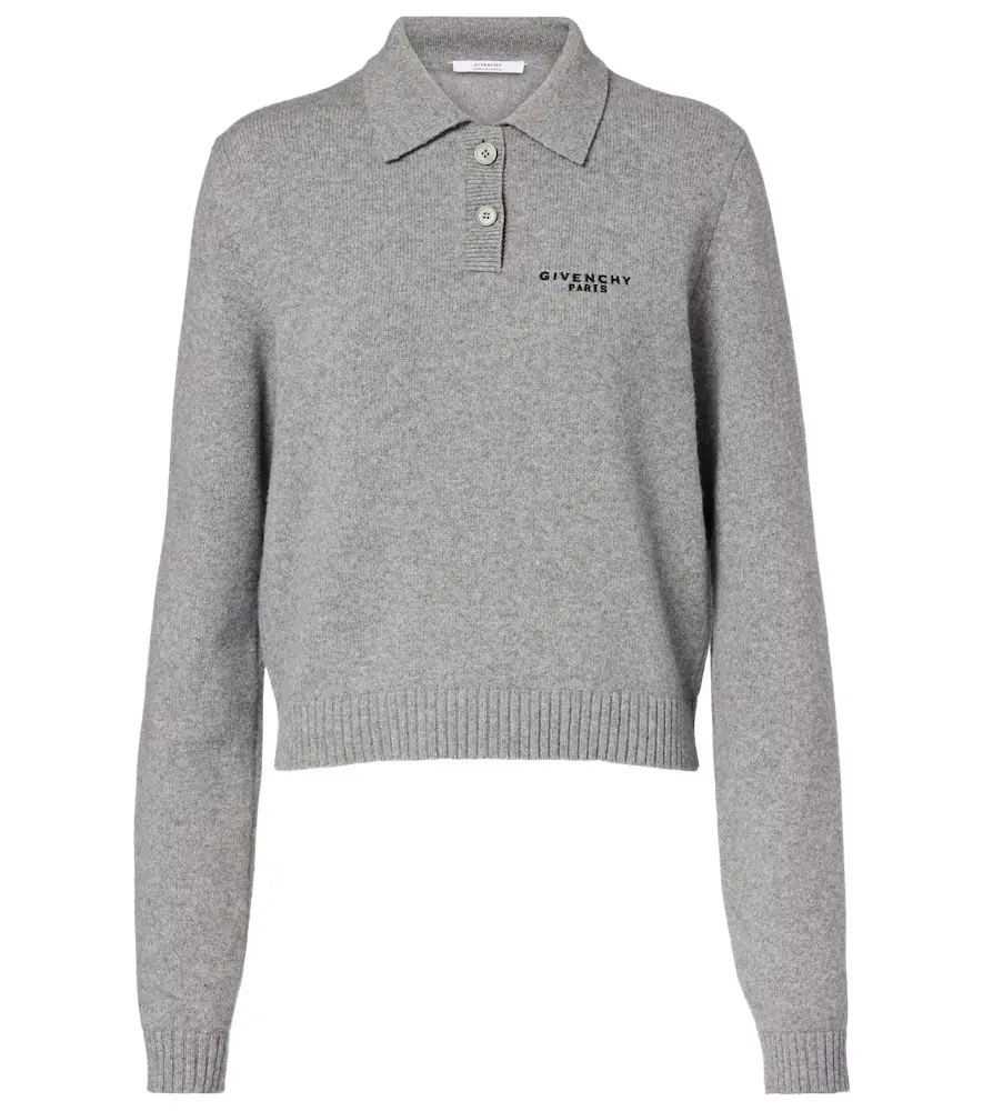 Givenchy Logo wool and cashmere polo sweater