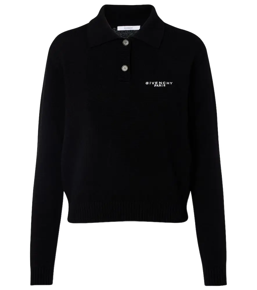 Givenchy Logo wool and cashmere polo sweater