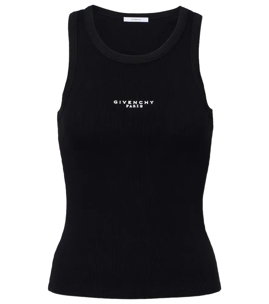 Givenchy Paris logo cotton tank top