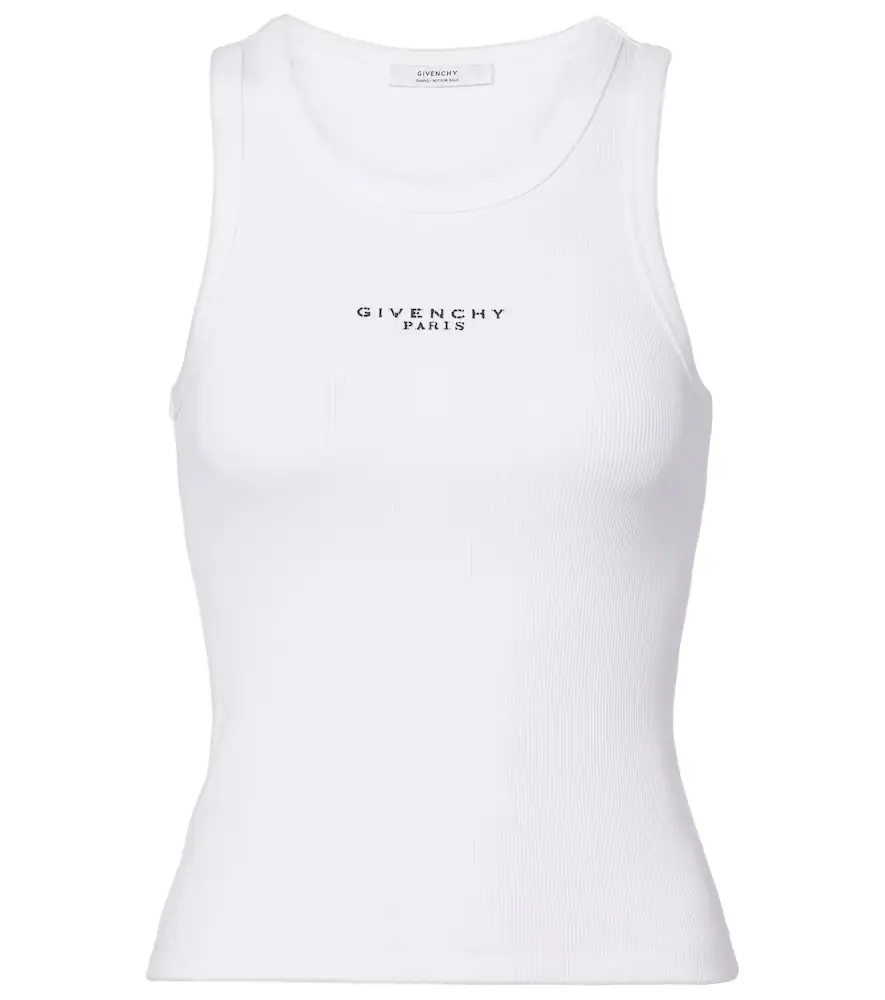 Givenchy Logo ribbed-knit cotton jersey tank top
