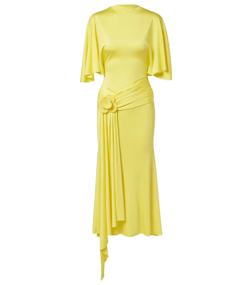 David Koma Floral-appliqué jersey cocktail dress