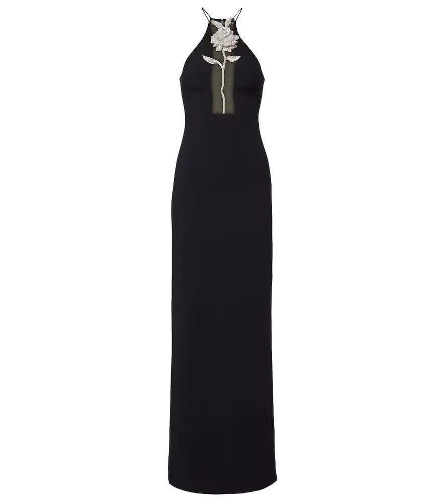 David Koma Embellished halterneck gown
