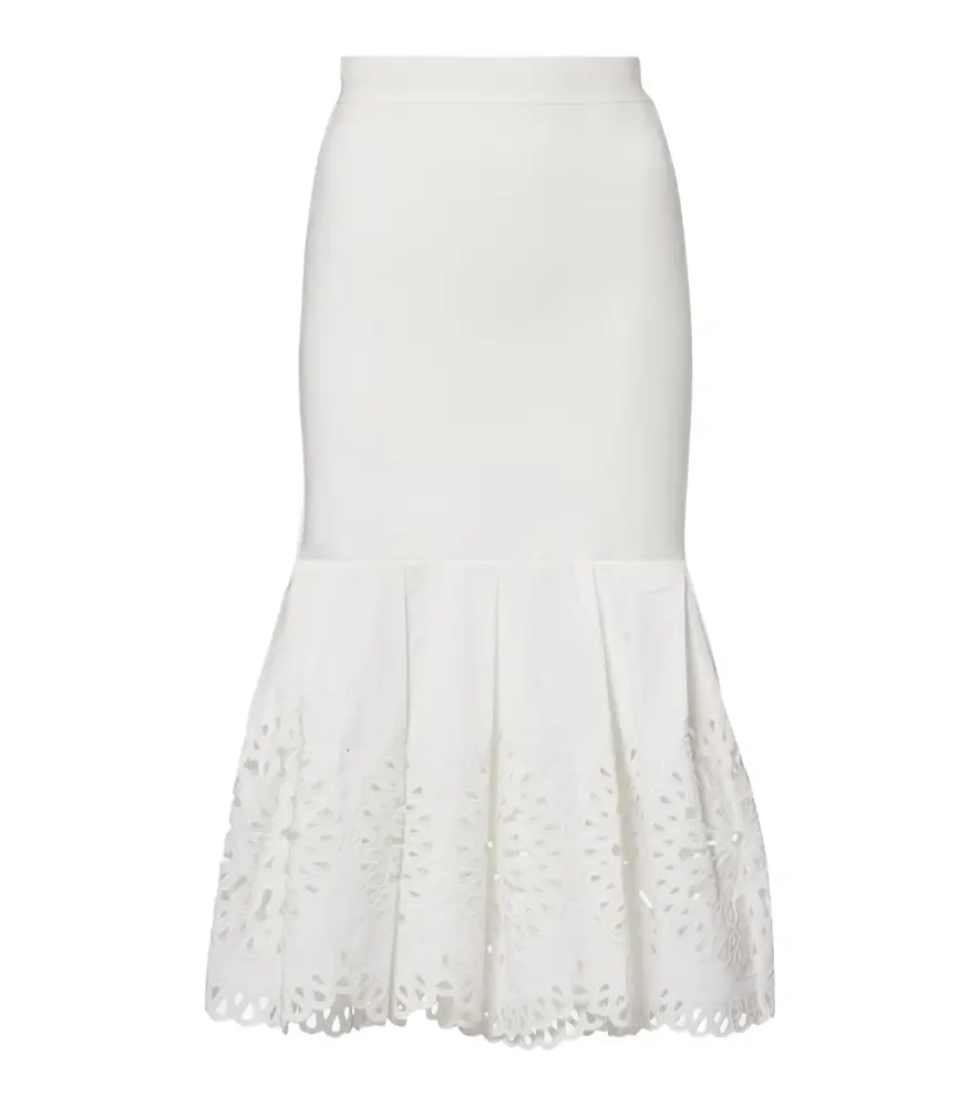 Simkhai Broderie anglaise midi skirt