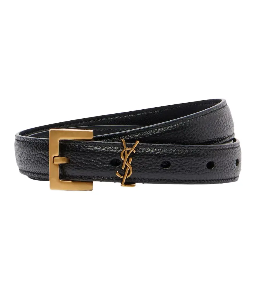 Saint Laurent Cassandre leather belt