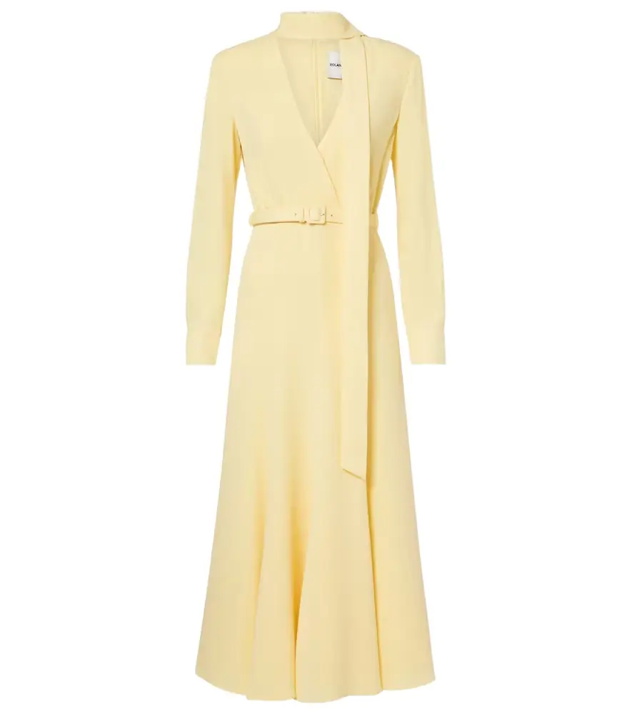 Roland Mouret Belted cady midi dress