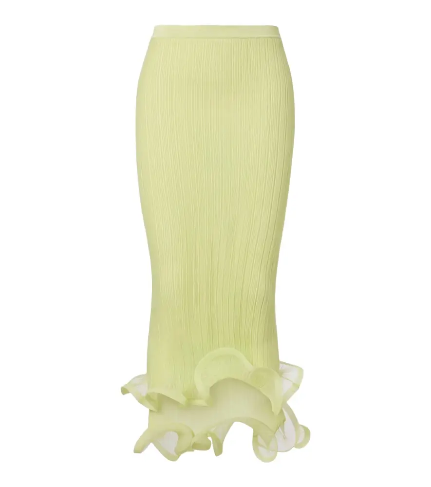 Simkhai Ruffled midi skirt
