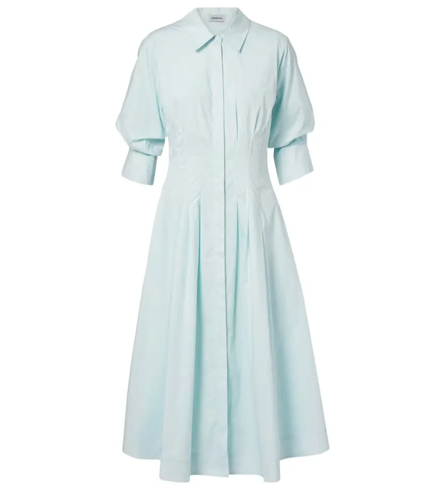 Simkhai Jazz cotton-blend poplin shirt dress