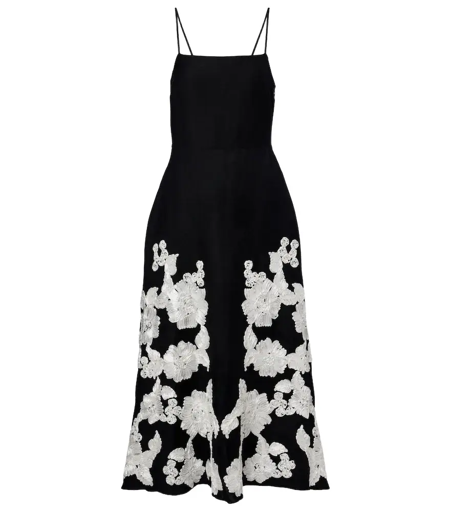 Simkhai Annabella linen-blend midi dress