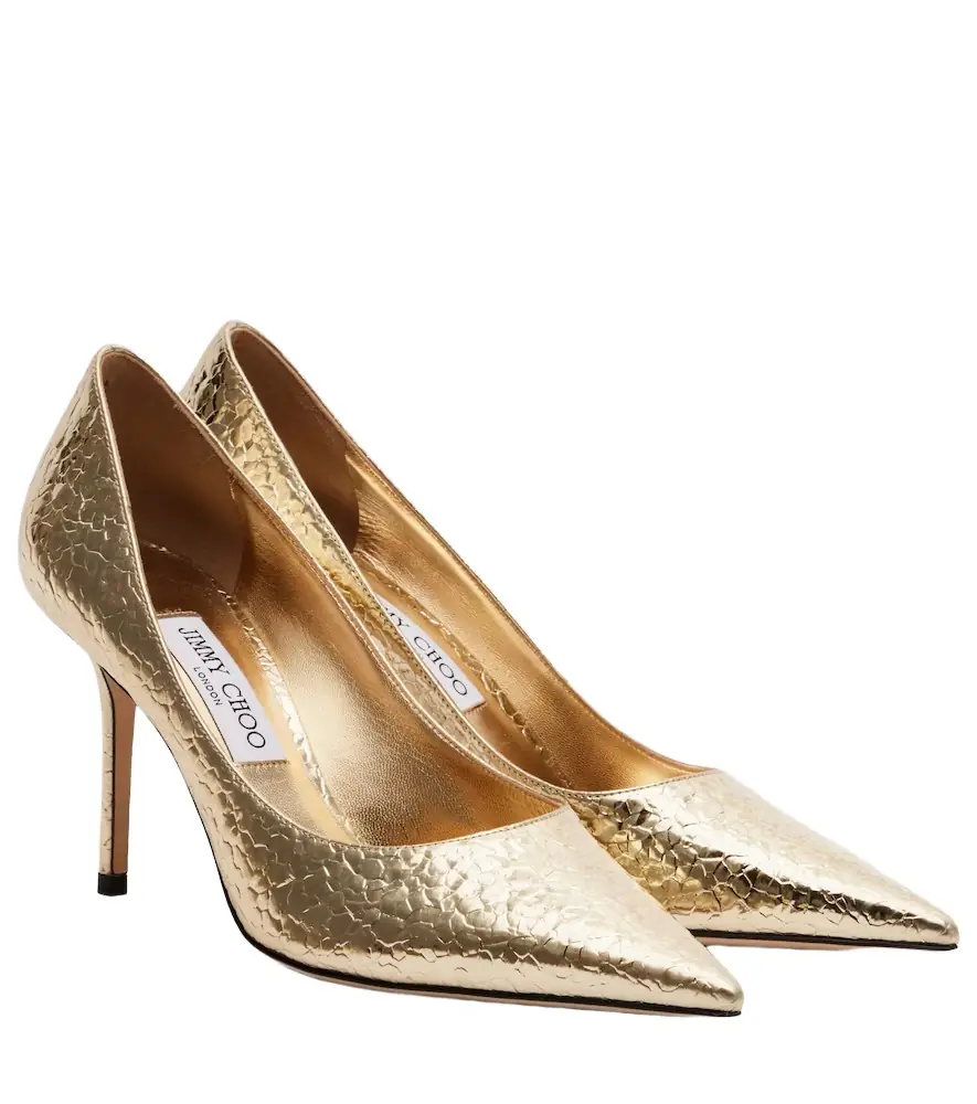 Jimmy Choo Love 85 metallic-effect pumps