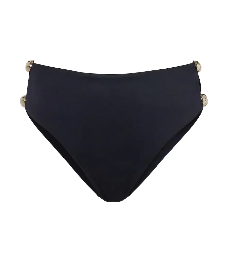 Simkhai Embellished high-rise bikini bottoms