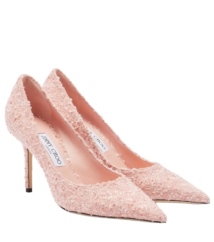 Jimmy Choo Love crystal-embellished mesh pumps