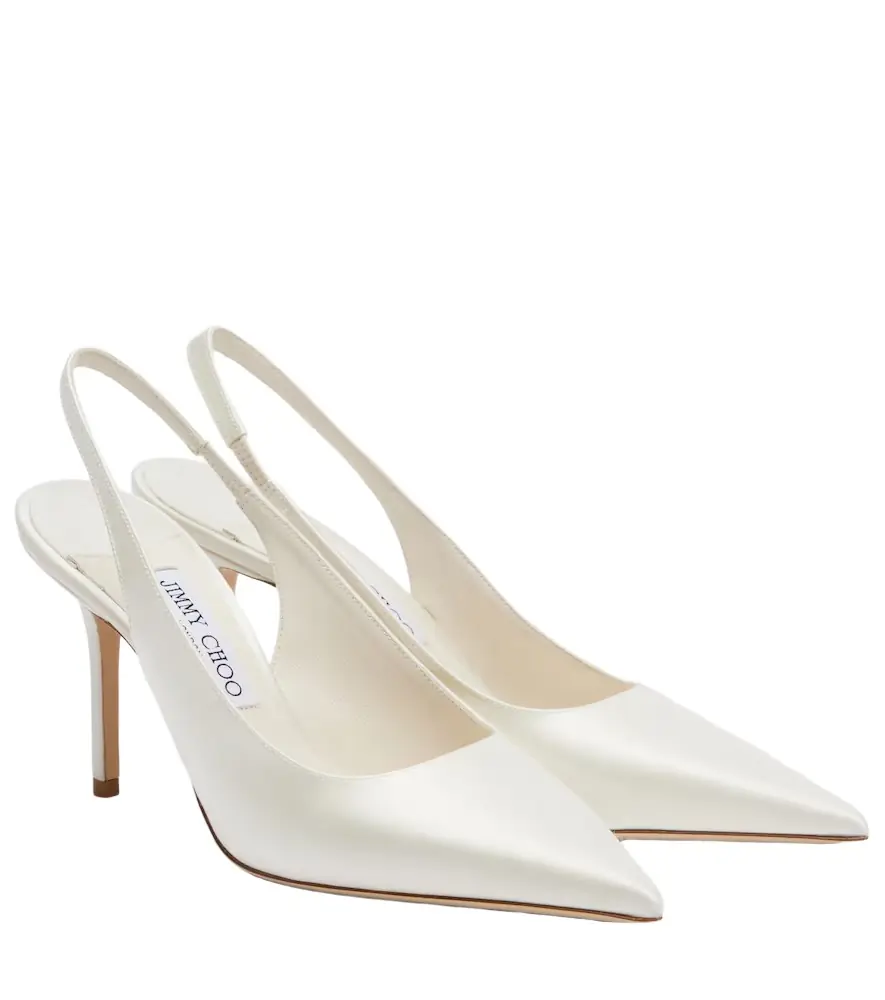 Jimmy Choo Love satin slingback pumps