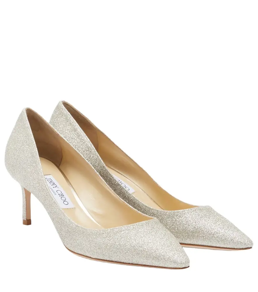 Jimmy Choo Romy glitter pumps