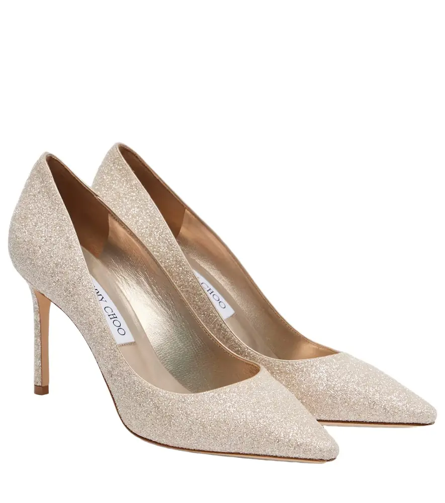 Jimmy Choo Romy 85 glitter pumps