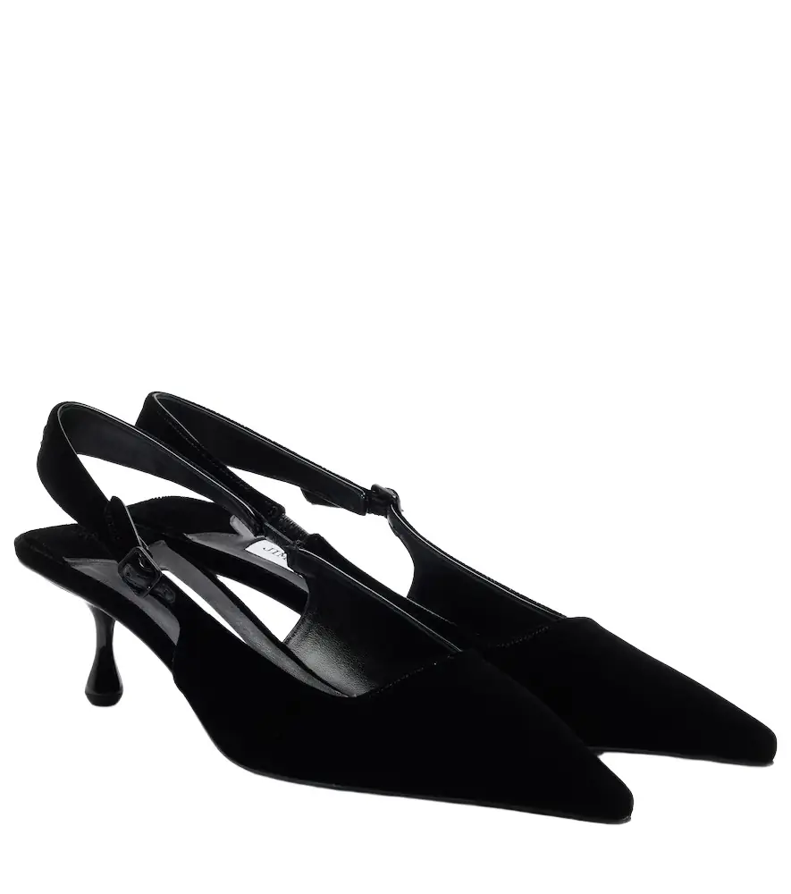 Jimmy Choo Amel velvet slingback pumps