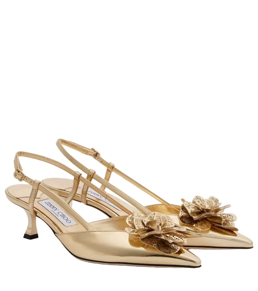 Jimmy Choo Mimmi 50 leather slingback pumps