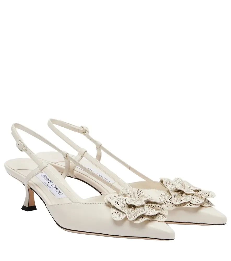 Jimmy Choo Mimmi 50 leather slingback pumps