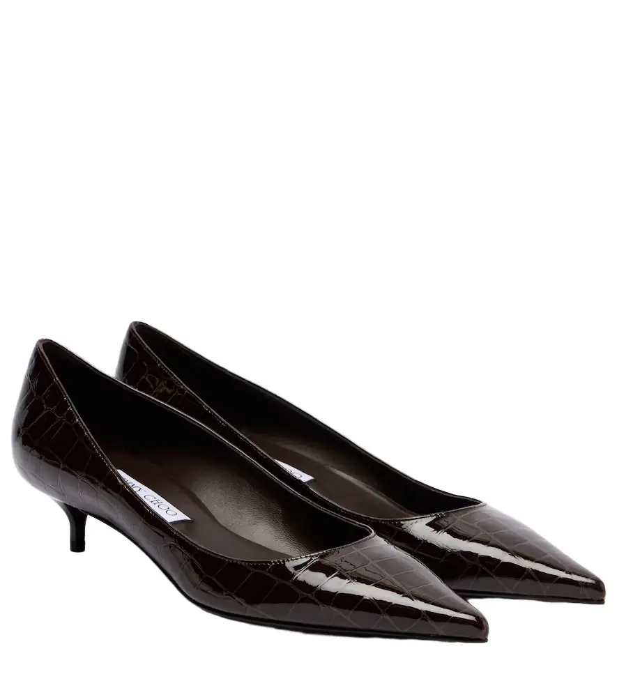 Jimmy Choo Amelia 35 croc-effect leather pumps