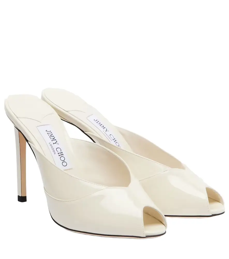 Jimmy Choo Brigitte 100 patent leather mules