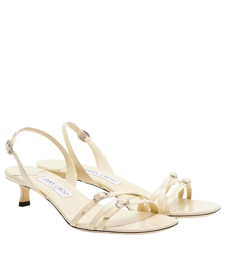 Jimmy Choo Kaira patent leather slingback sandals