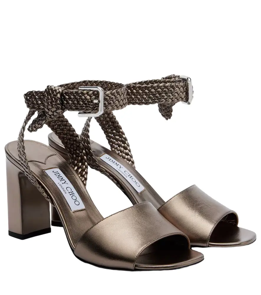 Jimmy Choo Rori metallic leather sandals