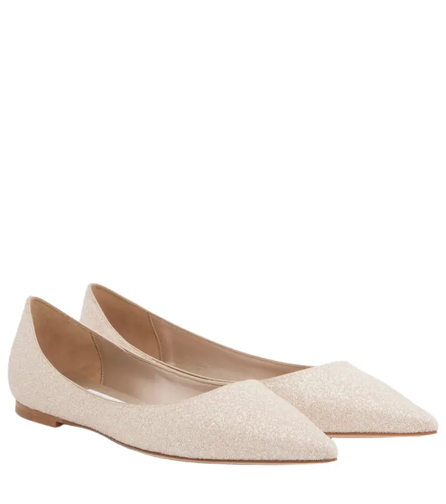 Jimmy Choo Love glitter ballet flats