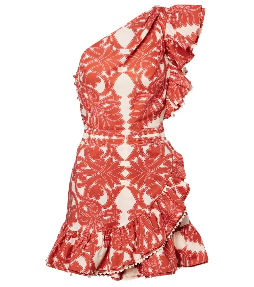 Poupette St Barth Corinne ruffled cotton minidress