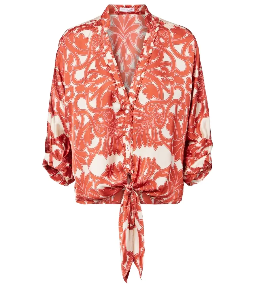 Poupette St Barth Azia printed top