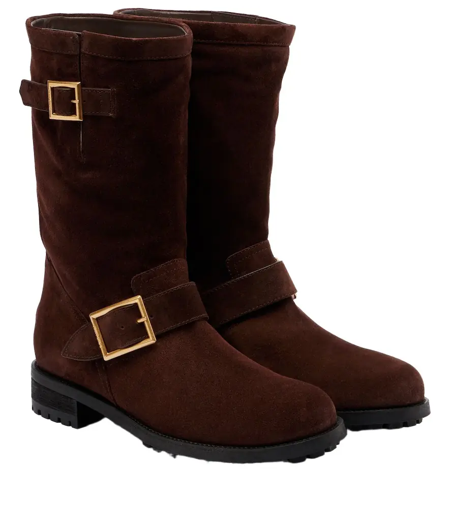 Jimmy Choo Biker suede mid-calf boots