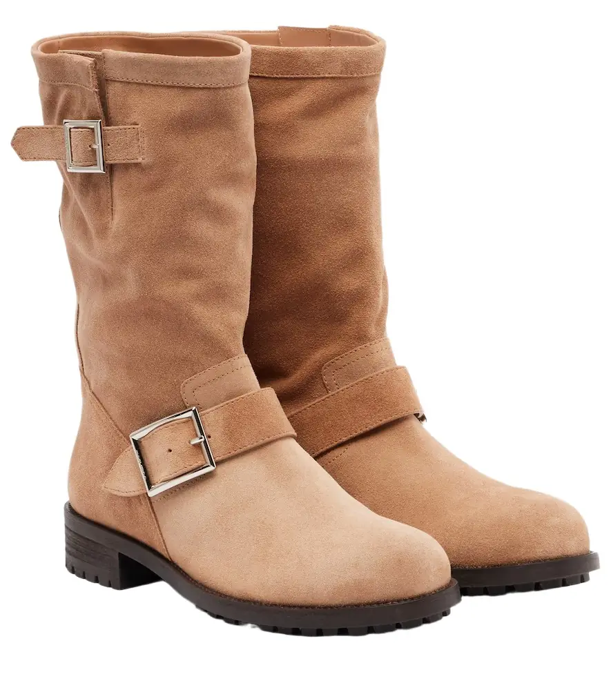 Jimmy Choo Biker suede mid-calf boots