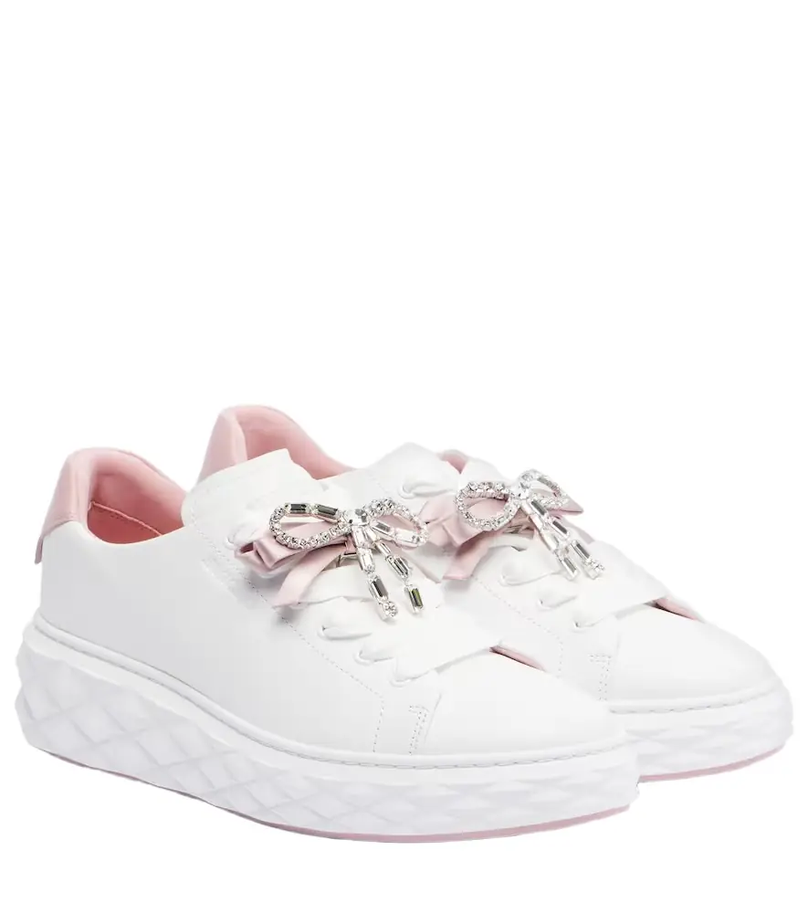 Jimmy Choo Diamond Light Maxi leather sneakers
