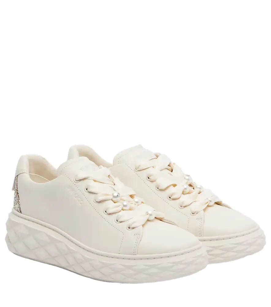 Jimmy Choo Diamond Light Maxi leather sneakers