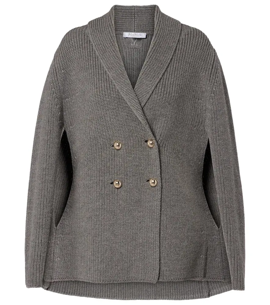 Max Mara Agenzia double-breasted virgin wool cape