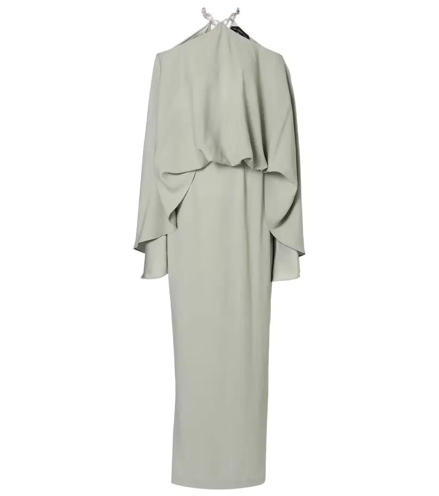 Taller Marmo Cyclades embellished crêpe cady gown