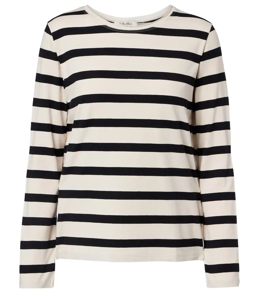 'S Max Mara Divina striped cotton-blend jersey T-shirt