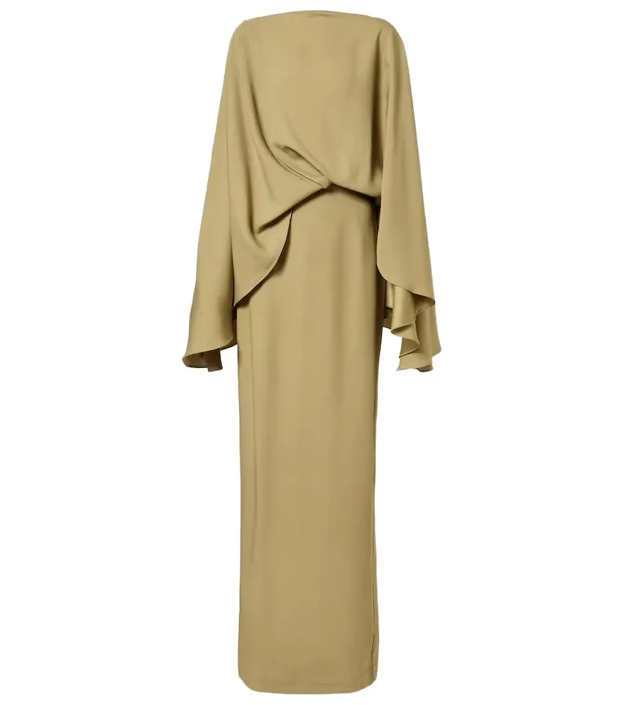 Taller Marmo Eolia draped crêpe cady gown