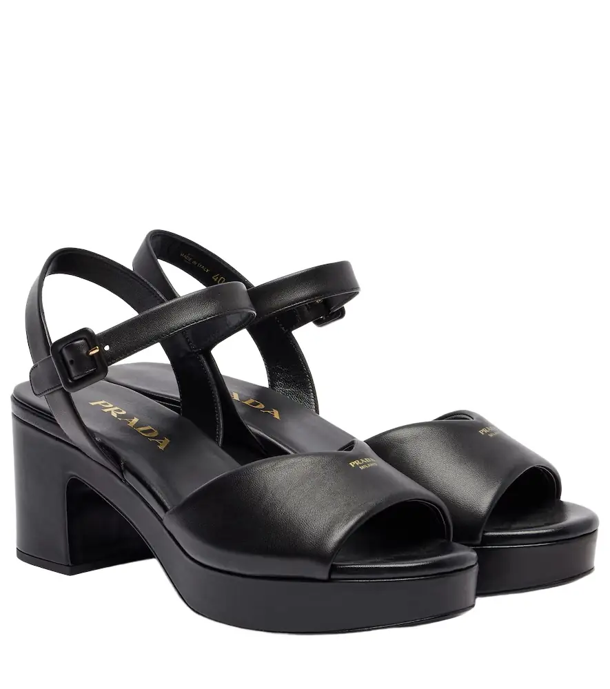 Prada Leather platform sandals