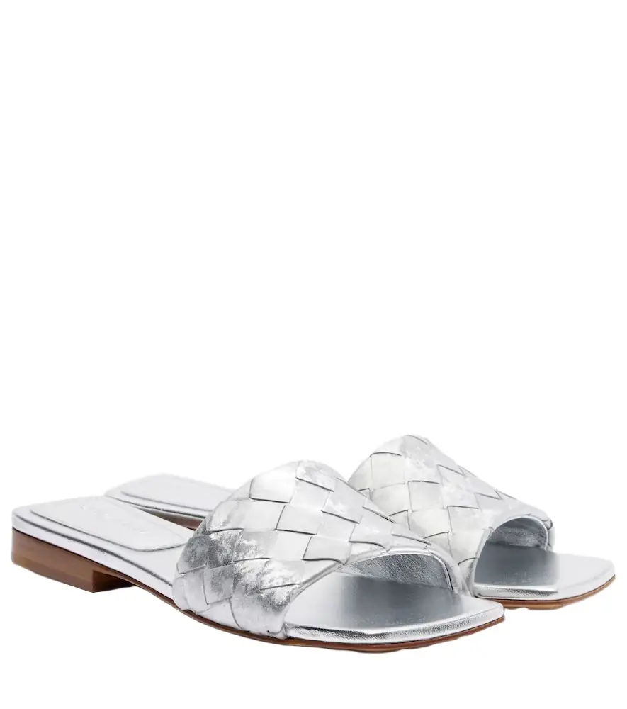 Bottega Veneta Parco Intrecciato leather mules