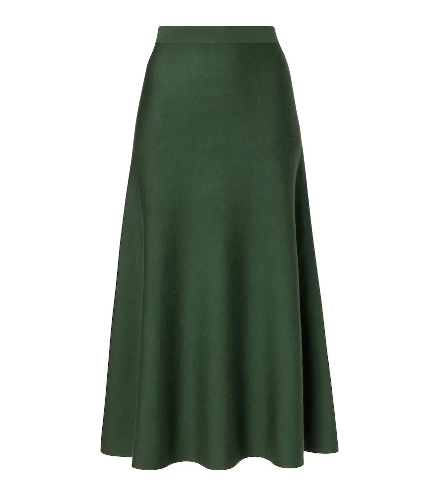 Gabriela Hearst Freddie wool, cashmere, and silk midi skirt