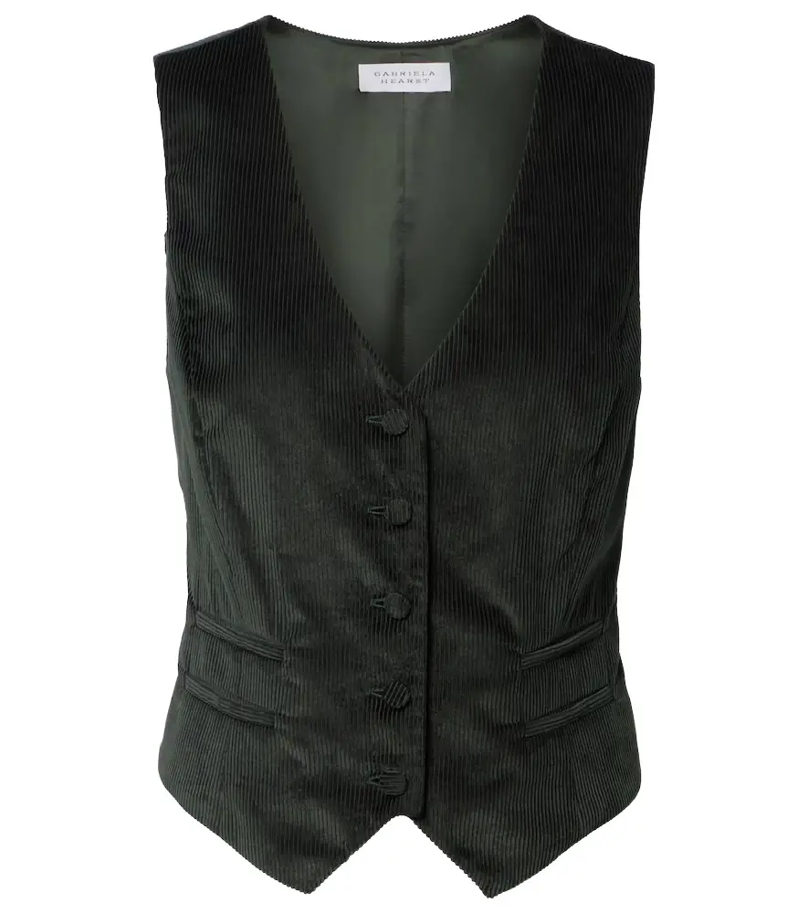 Gabriela Hearst Coleridge cotton corduroy vest