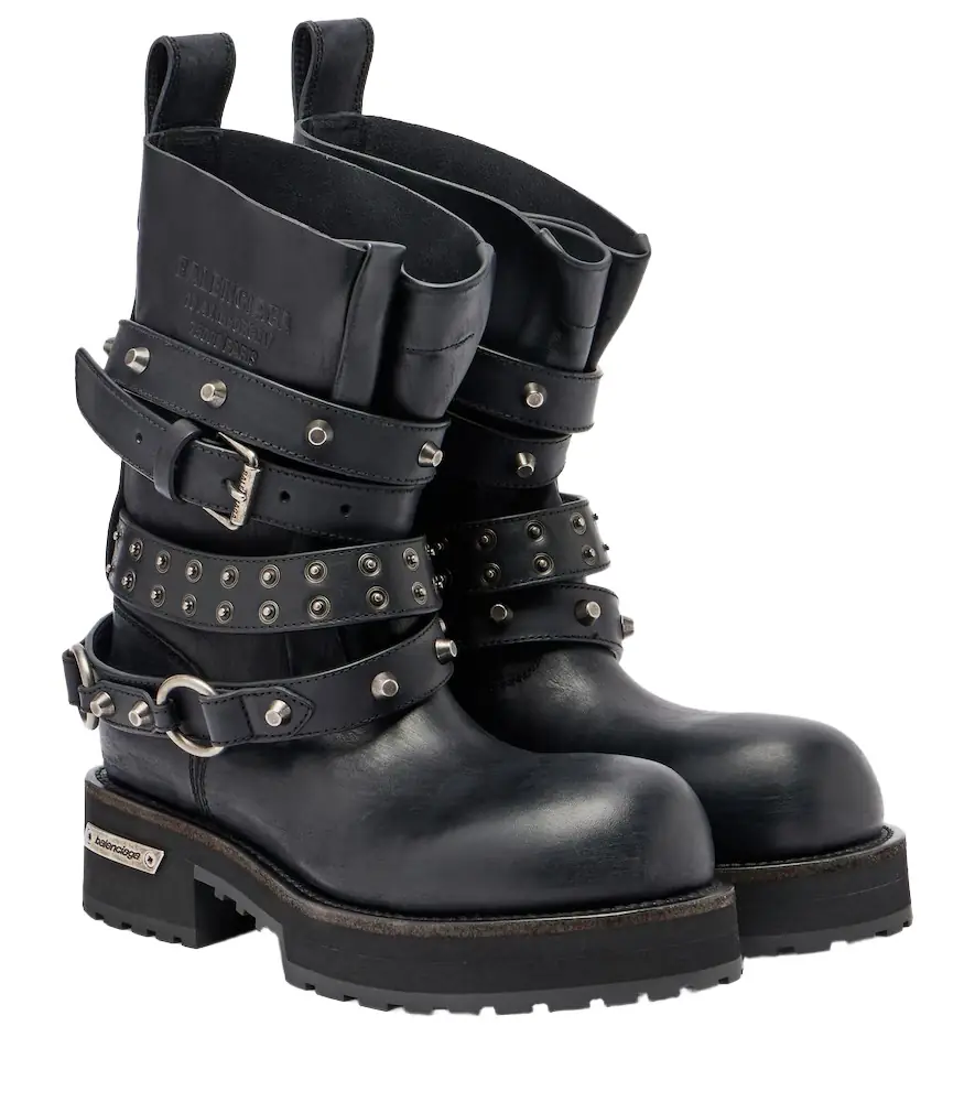 Balenciaga Venom City leather biker boots
