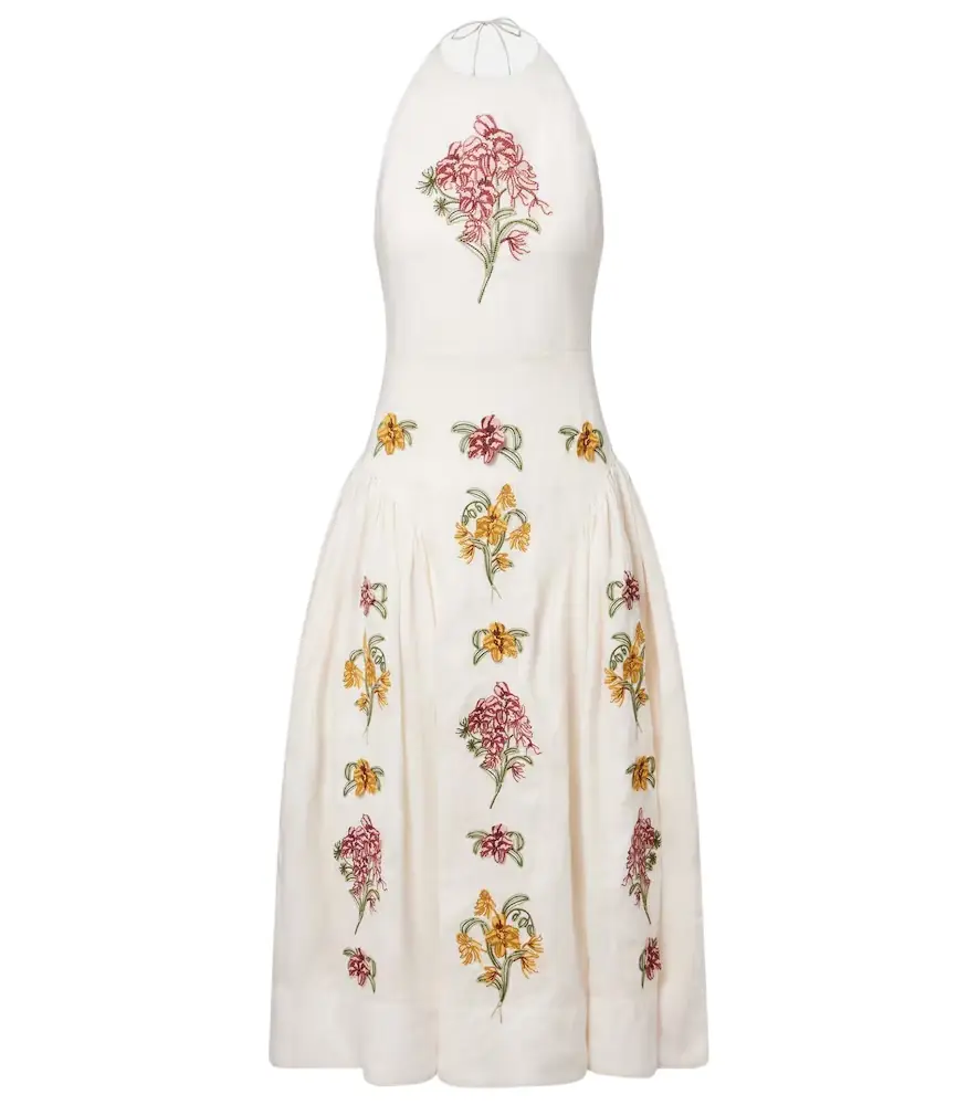 Agua by Agua Bendita Balsa Cordillera floral linen midi dress