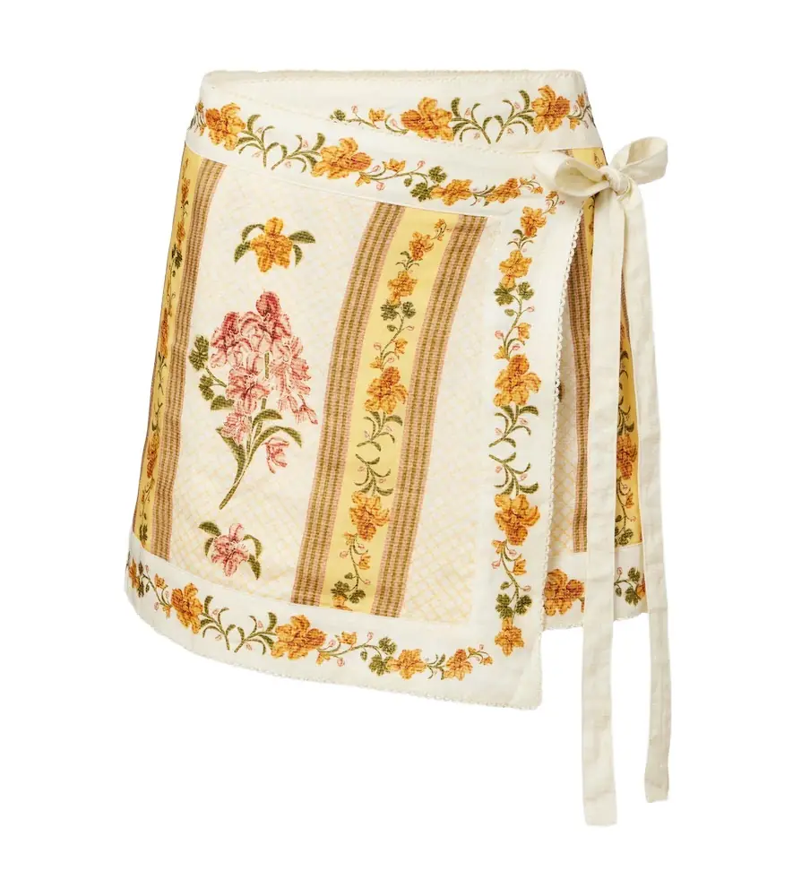 Agua by Agua Bendita Floral linen beach cover-up