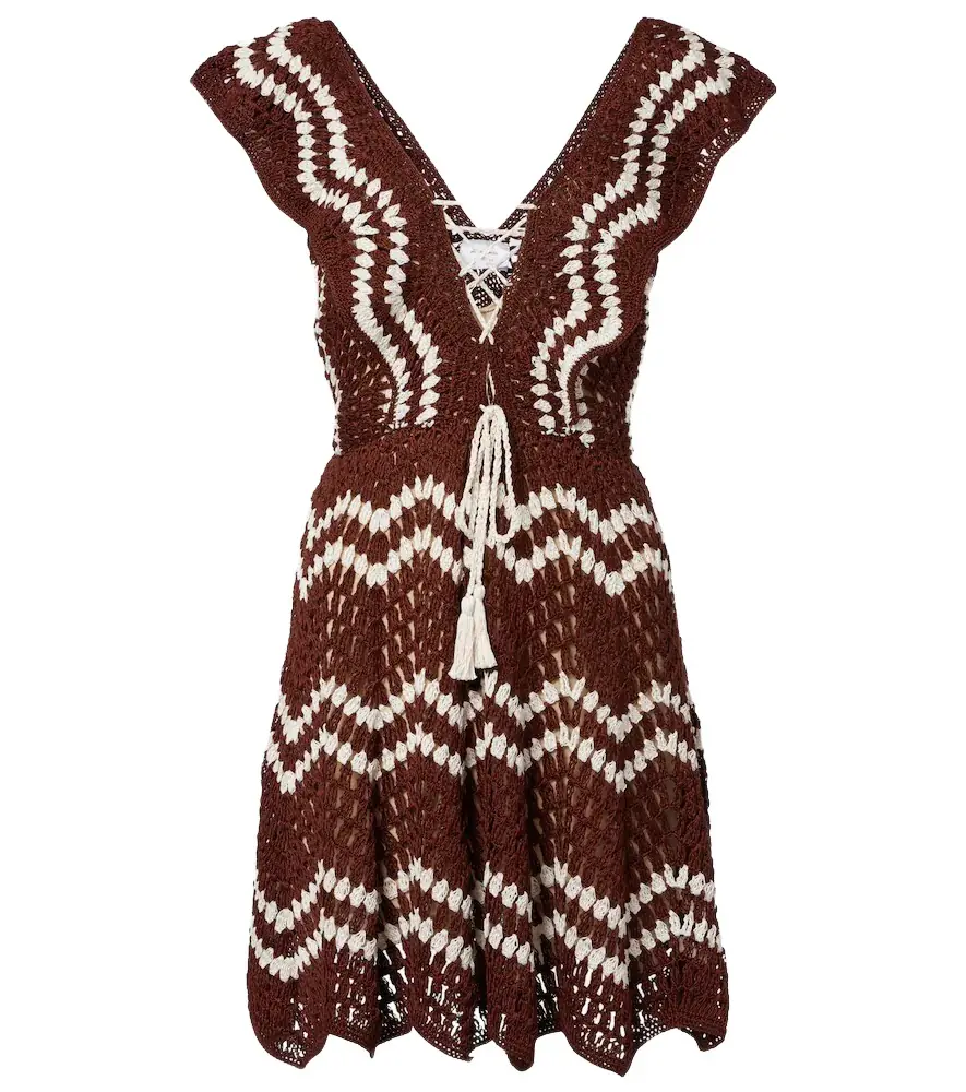 Anna Kosturova Melissa crochet cotton minidress