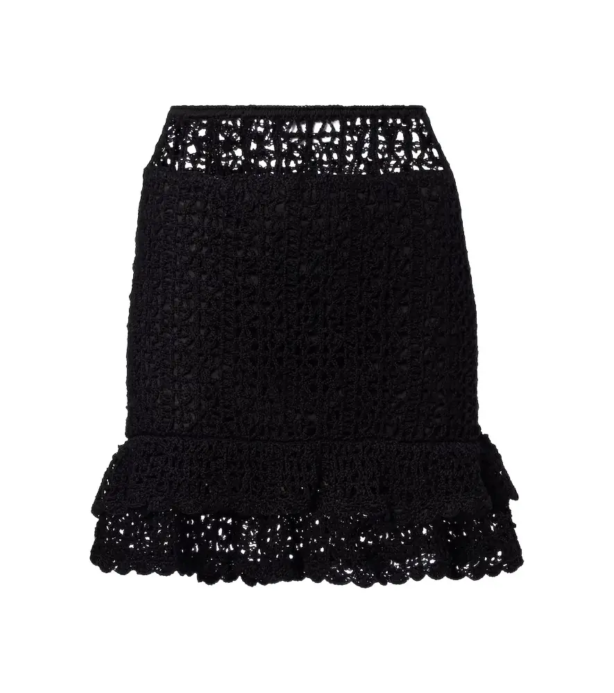 Anna Kosturova Brigette crochet cotton miniskirt