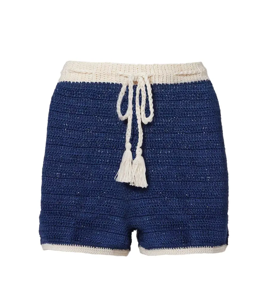 Anna Kosturova Crochet cotton shorts