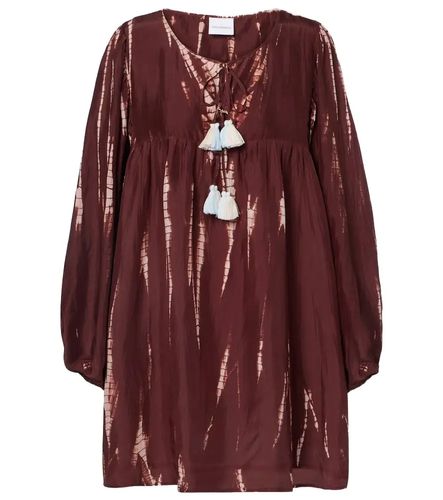 Anna Kosturova Hailey tie-dye silk minidress